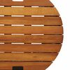 vidaXL Tuinbijzettafels 2 st met houten blad poly rattan beige