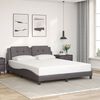 vidaXL Bedframe zonder matras "Zadar" kunstleer grijs 160x200 cm