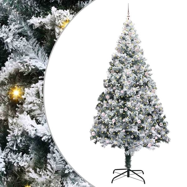 vidaXL Kerstboom met 300 LED met standaard Groen 300 cm PVC