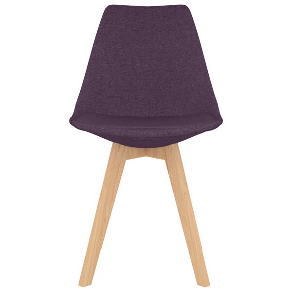vidaXL Eetkamerstoelen 2 st stof paars