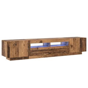 vidaXL Tv-meubel met LED 200x35x40 cm bewerkt hout oud hout