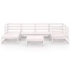 vidaXL 7-delige Loungeset massief grenenhout wit