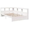 vidaXL Bed met boekenkast zonder matras grenenhout wit 90x190 cm