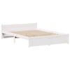 vidaXL Bedframe zonder matras massief grenenhout wit 140x190 cm