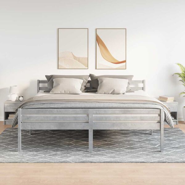 vidaXL Nachtkastjes 2 st met lade 39x28x41 cm betongrijs