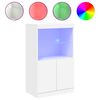 vidaXL Dressoir met LED-verlichting 60,5x37x100 cm wit