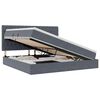 vidaXL Opslag bed met matras Donkergrijs 200 x 200 cm Fluweel