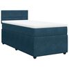 vidaXL Boxspring met matras fluweel blauw 80x200 cm