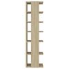 vidaXL Schoenenkast 27,5x27x102 cm bewerkt hout sonoma eikenkleurig