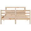 vidaXL Bedframe met hoofdbord massief grenenhout 150x200 cm
