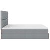 vidaXL Ottoman bed met matrassen 200x200cm stof donkergrijs