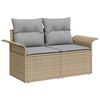 vidaXL Tuin Sofa Set met opslag 5 pcs Beige poly rattan