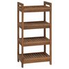 vidaXL Badkamerplank Naturel 45 x 30 x 97 cm Massief Teakhout