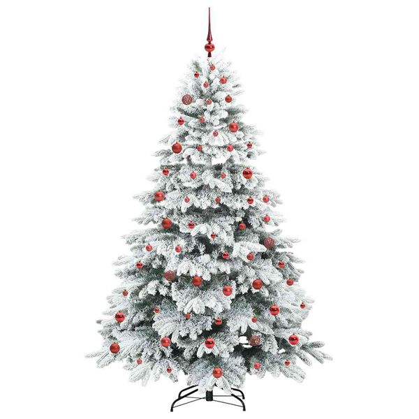 vidaXL Kunstkerstboom met 300 LED met standaard Wit 210 cm PE en PVC