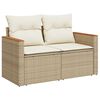 vidaXL Tuinbankenset 12 pcs Beige poly rattan
