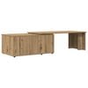 vidaXL Salontafel 150x50x35 cm bewerkt hout artisanaal eikenkleur
