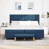 vidaXL Boxspring bed met matras met hoofdeinde Blauw 200 x 200 cm Stof