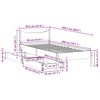 vidaXL Bedframe met lades massief grenenhout wasbruin 90x200 cm