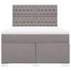 vidaXL Boxspring met matras stof taupe 160x200 cm