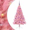 vidaXL Kunstmatig Voorverlicht Kerstboom met 150 LED Roze 150 cm PVC