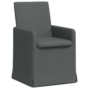 vidaXL Eettafelstoelen 2 st Stof Donkergrijs 57 x 67 x 95 cm