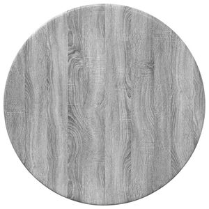 vidaXL Tafelblad &Oslash; 30 x 1,5 cm Rond Bewerkt hout Grijs Sonoma