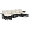 vidaXL Tuinbankenset 7 st Zwart poly rattan