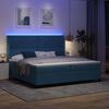 vidaXL Boxspringbed met matras met LED Blauw 200 x 200 cm Fluweel
