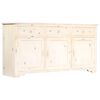 vidaXL Dressoir 160x40x80 cm massief mangohout wit