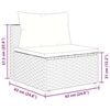 vidaXL 4-delige Loungeset met kussens poly rattan bruin