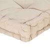 vidaXL Palletvloerkussen 120x40x7 cm katoen beige