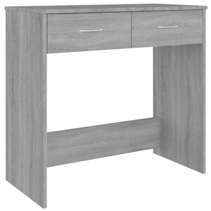vidaXL Bureau 80x40x75 cm bewerkt hout grijs sonoma eikenkleurig