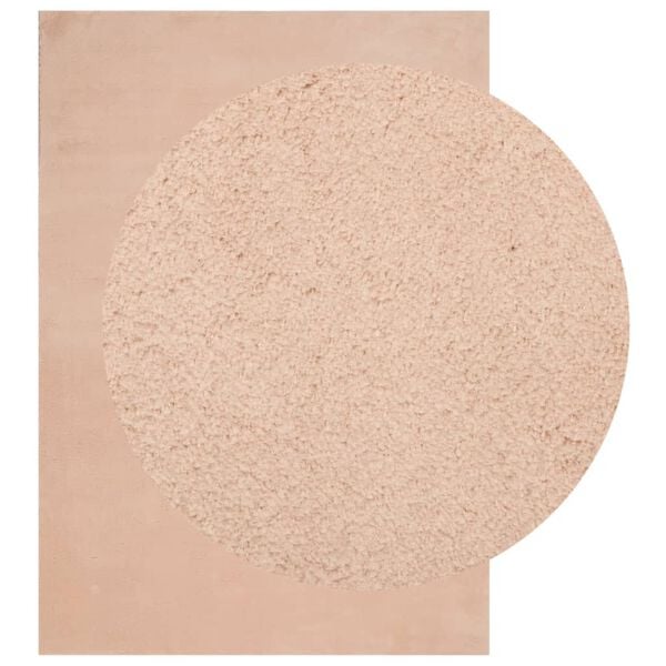vidaXL Vloerkleed HUARTE laagpolig zacht wasbaar 160x230 cm roze