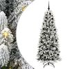vidaXL Kunstkerstboom Wit 180 cm PVC en Plastic en Staal en PE