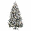 vidaXL Kunstkerstboom met scharnieren 300 LED's en kerstballen 180 cm