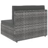 vidaXL 8-delige Loungeset poly rattan grijs