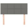 vidaXL Hoofdbord 100x5x78/88 cm stof donkergrijs