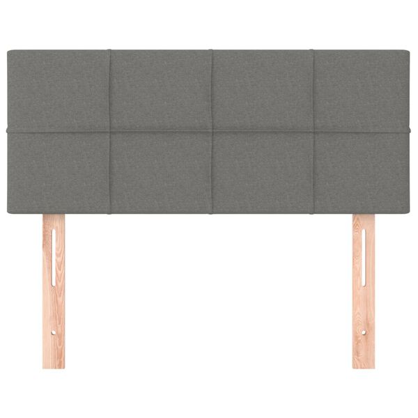 vidaXL Hoofdbord 100x5x78/88 cm stof donkergrijs