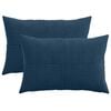 vidaXL Kussensloop 2 pcs ALMELO Marineblauw 30 x 50 cm corduroy