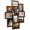 vidaXL Fotolijst voor 10x(10x15 cm) foto MDF donkerbruin