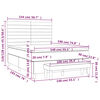 vidaXL Boxspring met matras stof cr&egrave;mekleurig 140x190 cm