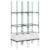 vidaXL Plantenbak met latwerk 80x40x142,5 cm polypropeen wit
