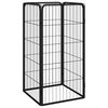 vidaXL Hondenkennel 4 panelen 50 x 100 cm gepoedercoat staal zwart
