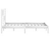 vidaXL Bedframe massief grenenhout wit 140x190 cm