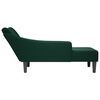 vidaXL Chaise longue met rechterarmleuning fluweel donkergroen