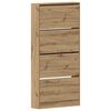 vidaXL Schoenenkast 80 x 21 x 163,5 cm Bewerkt hout Artisan Eiken