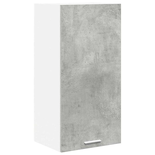 vidaXL Hangkast Beton Grijs en Wit 40 x 31 x 80 cm Bewerkt hout