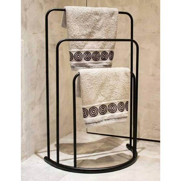 Bathroom Solutions Handdoekenrek staand 49,5x75 cm metaal zwart