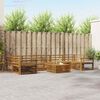 vidaXL Buiten bankenset 8 pcs Naturel