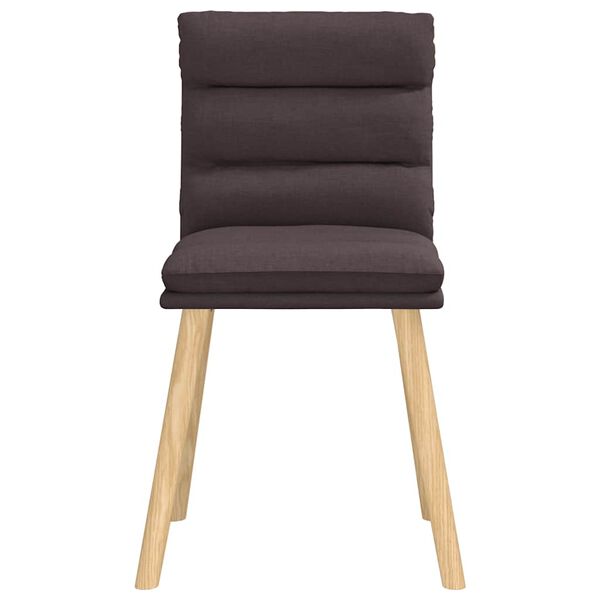 vidaXL Eetkamerstoelen 4 st stof donkerbruin